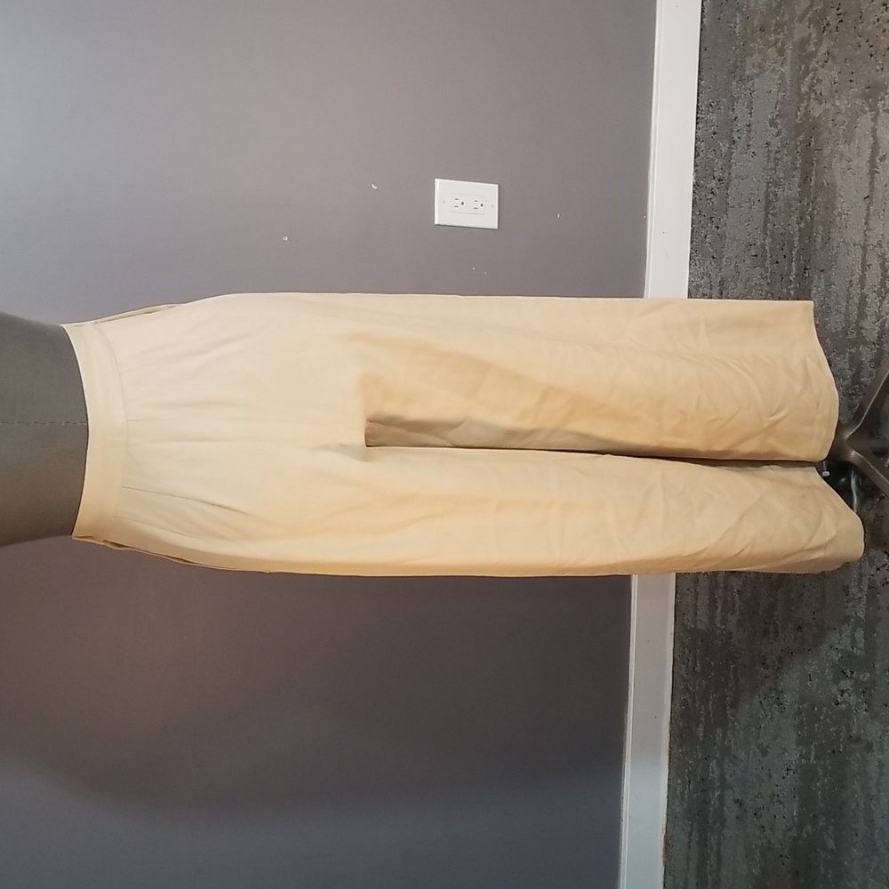 100% pure silk Ports International high waisted wide leg trousers side buttons - Picture 6 of 13